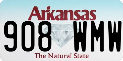 AR license plate 908WMW
