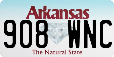AR license plate 908WNC