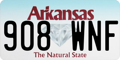 AR license plate 908WNF
