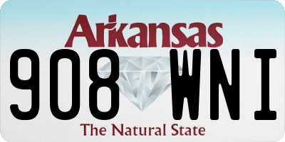 AR license plate 908WNI