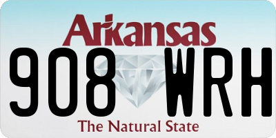 AR license plate 908WRH