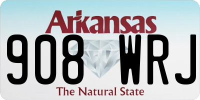 AR license plate 908WRJ