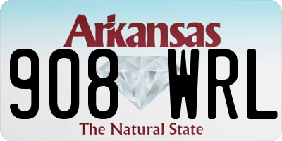 AR license plate 908WRL