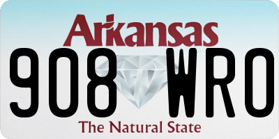 AR license plate 908WRO