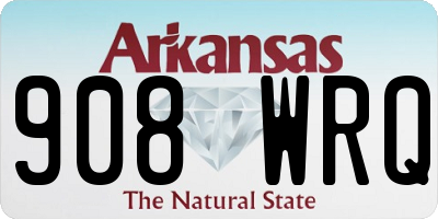 AR license plate 908WRQ