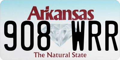 AR license plate 908WRR