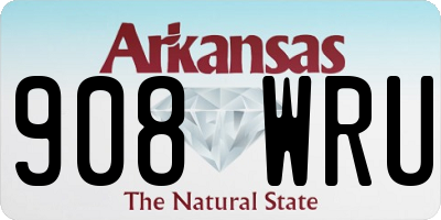 AR license plate 908WRU