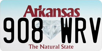 AR license plate 908WRV