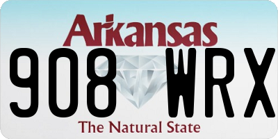 AR license plate 908WRX