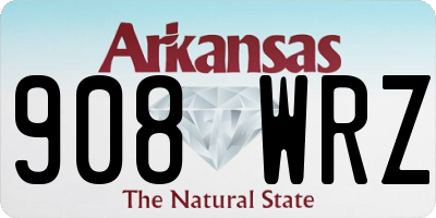 AR license plate 908WRZ
