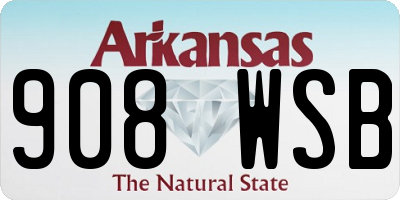 AR license plate 908WSB