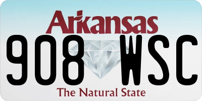 AR license plate 908WSC