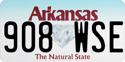 AR license plate 908WSE