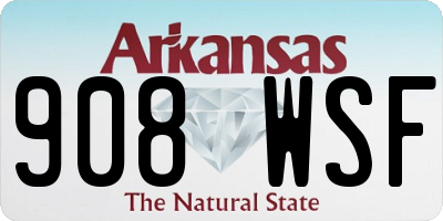 AR license plate 908WSF