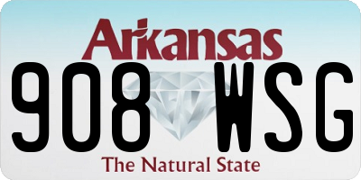 AR license plate 908WSG