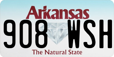 AR license plate 908WSH