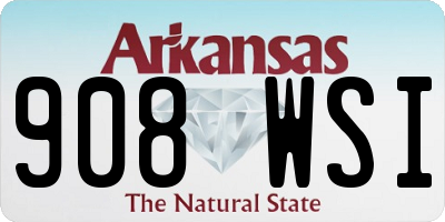 AR license plate 908WSI