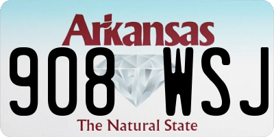 AR license plate 908WSJ