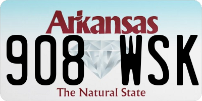 AR license plate 908WSK