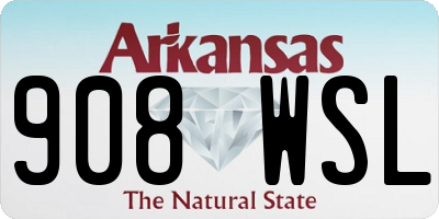 AR license plate 908WSL