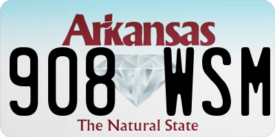 AR license plate 908WSM