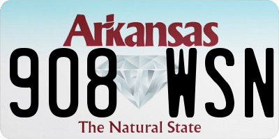 AR license plate 908WSN