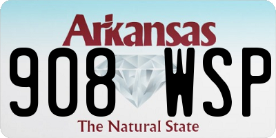 AR license plate 908WSP
