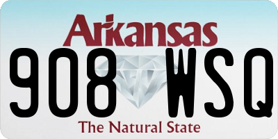 AR license plate 908WSQ