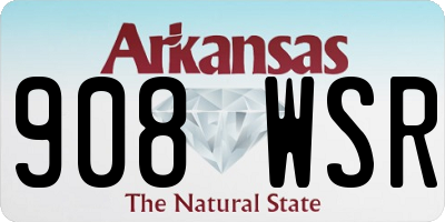 AR license plate 908WSR