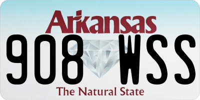AR license plate 908WSS