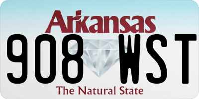AR license plate 908WST