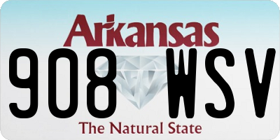 AR license plate 908WSV
