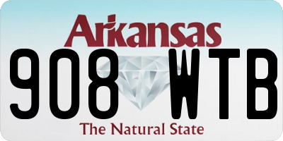 AR license plate 908WTB