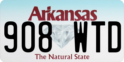AR license plate 908WTD