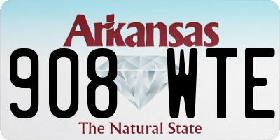 AR license plate 908WTE