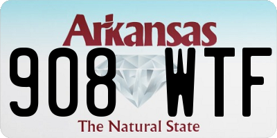 AR license plate 908WTF
