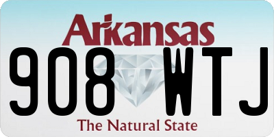 AR license plate 908WTJ