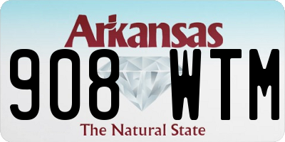 AR license plate 908WTM