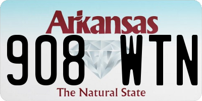 AR license plate 908WTN