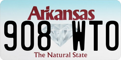 AR license plate 908WTO