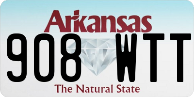 AR license plate 908WTT