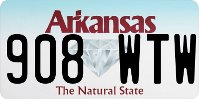 AR license plate 908WTW