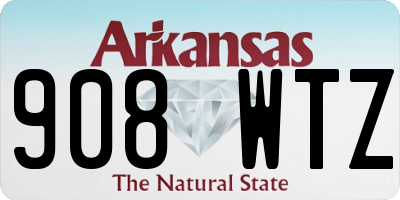 AR license plate 908WTZ