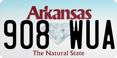 AR license plate 908WUA
