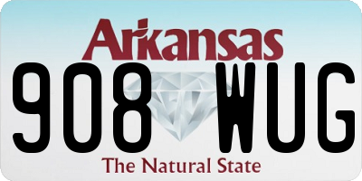 AR license plate 908WUG