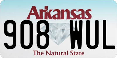 AR license plate 908WUL