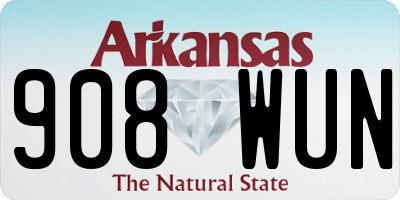 AR license plate 908WUN