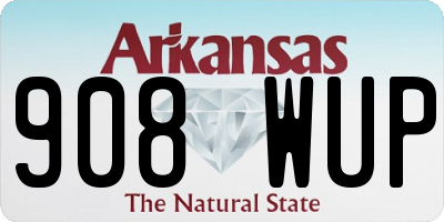 AR license plate 908WUP