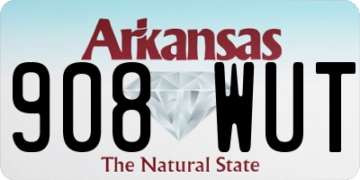 AR license plate 908WUT