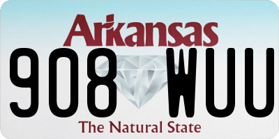 AR license plate 908WUU